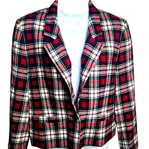 Pendleton Vintage Tartan Plaid Virgin Wool Jacket Petite 10